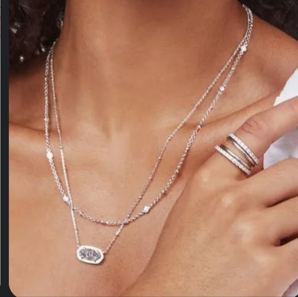 SOLD Kendra Scott Elisa Multi Strand Drusy Necklace - Picture 2 of 3